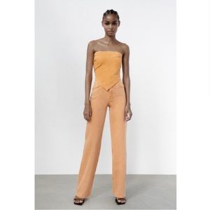 ZARA Wide Leg Jeans Orange